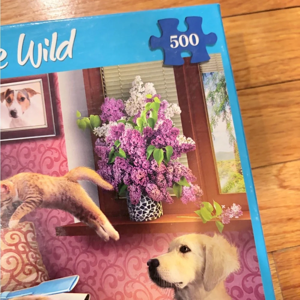White Mountain “Paws Gone Wild” 500 Piece Puzzle by Eduard Cats & Dogs